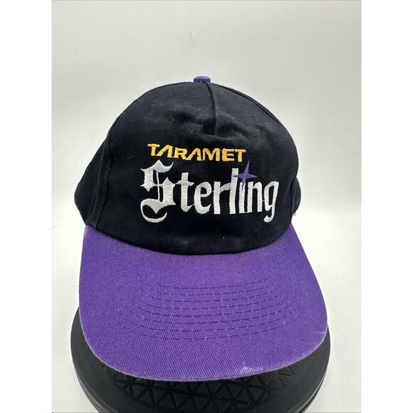 Vintage Taramet Sterling Hat Snapback Embroidered Cap Black Made in the USA - Picture 1 of 6